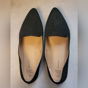 Time &Tru Suede-feel Flats
